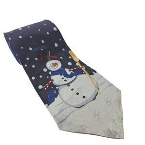Rene Chagal Snowman Christmas Winter Novelty Necktie